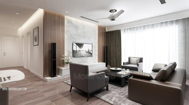 Mẫu thiết kế nội thất chung cư cao cấp Imperia Garden trẻ trung