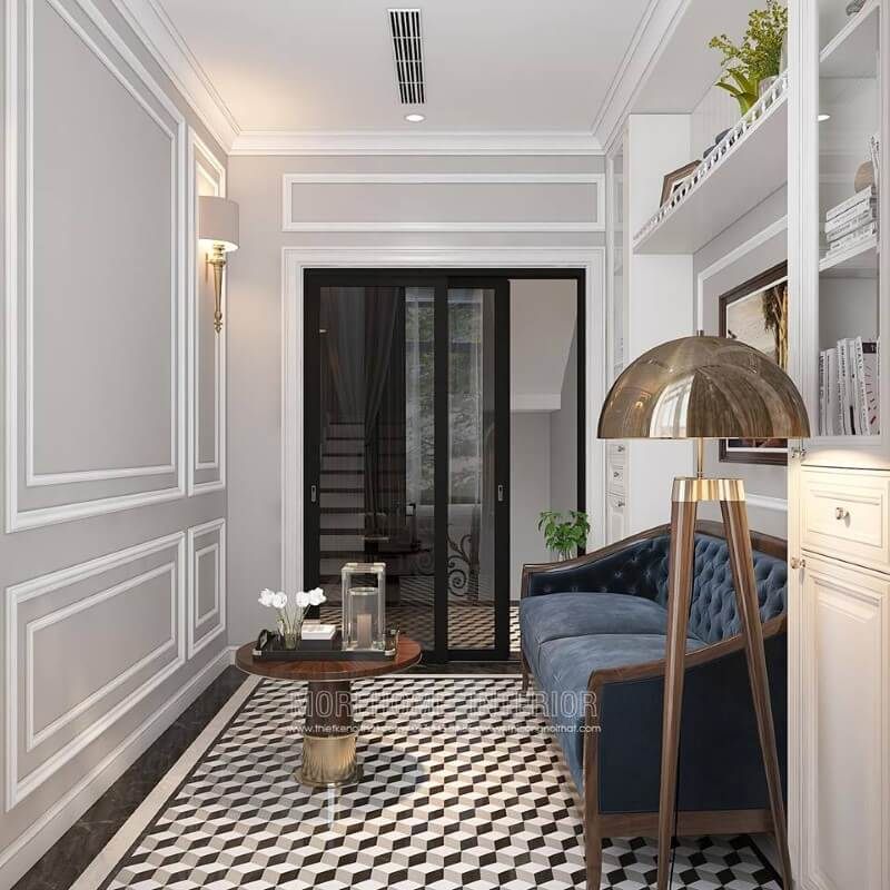 Bố trí phòng đọc sách đẹp, sang trọng nhưng vẫn mang lại cảm giác thư thái và độ tập trung tối đa cho chủ nhân.